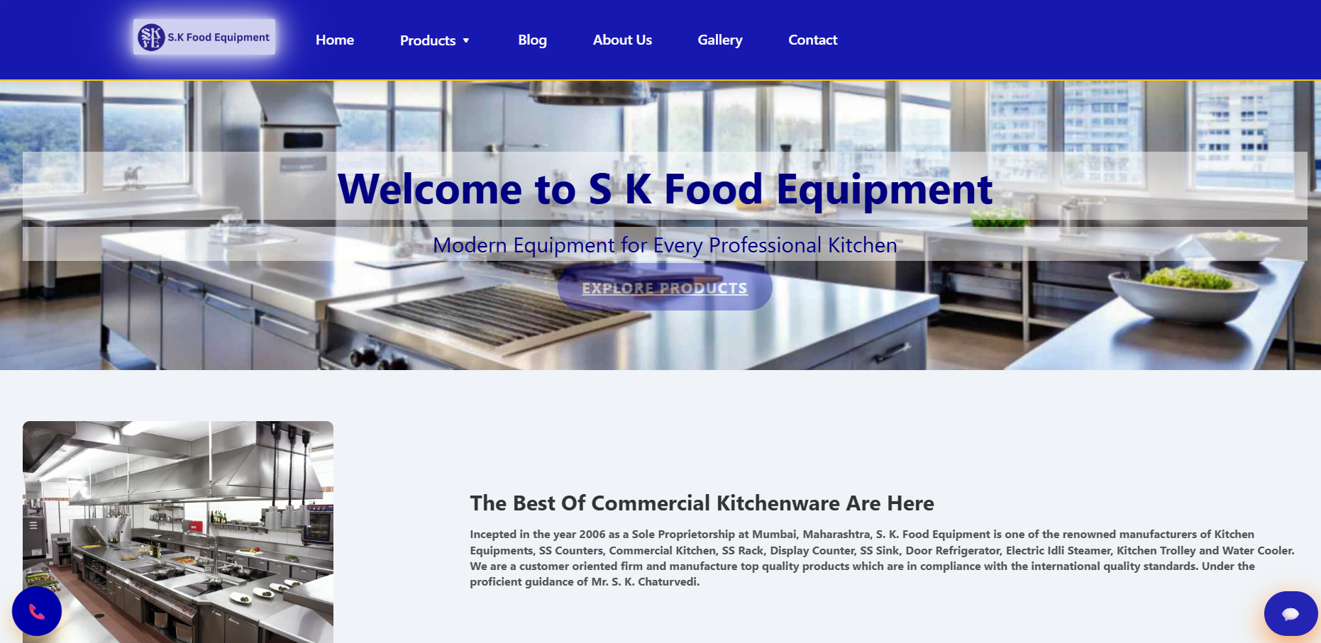 S.K. Food Kitchen Equipment Manufacturing Showcase